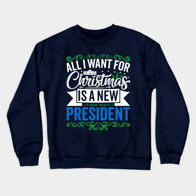 New President Blue Crewneck Sweatshirt by machmigo